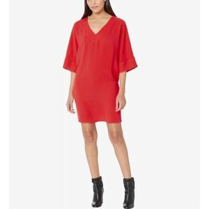 Trina Turk Women’s Dellia Oversized T Shirt Shift  Dress in Poppy Red Size Small